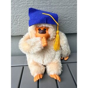 Vintage Russ Berrie Gonga Gorilla Graduation Plush Rubber Face